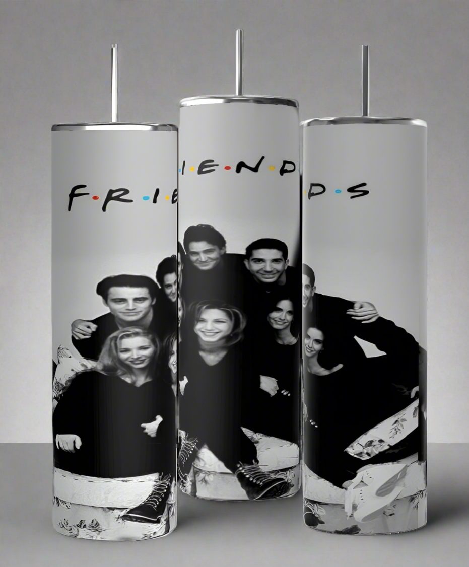 Black & White Friends Photo 20oz Stainless Steel Tumbler