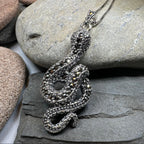 Calantha Moonstone Snake Necklace