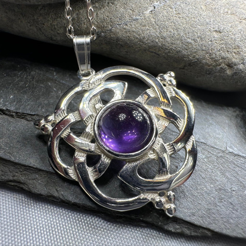 Kyrie Amethyst Celtic Knot Necklace