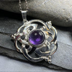 Kyrie Amethyst Celtic Knot Necklace