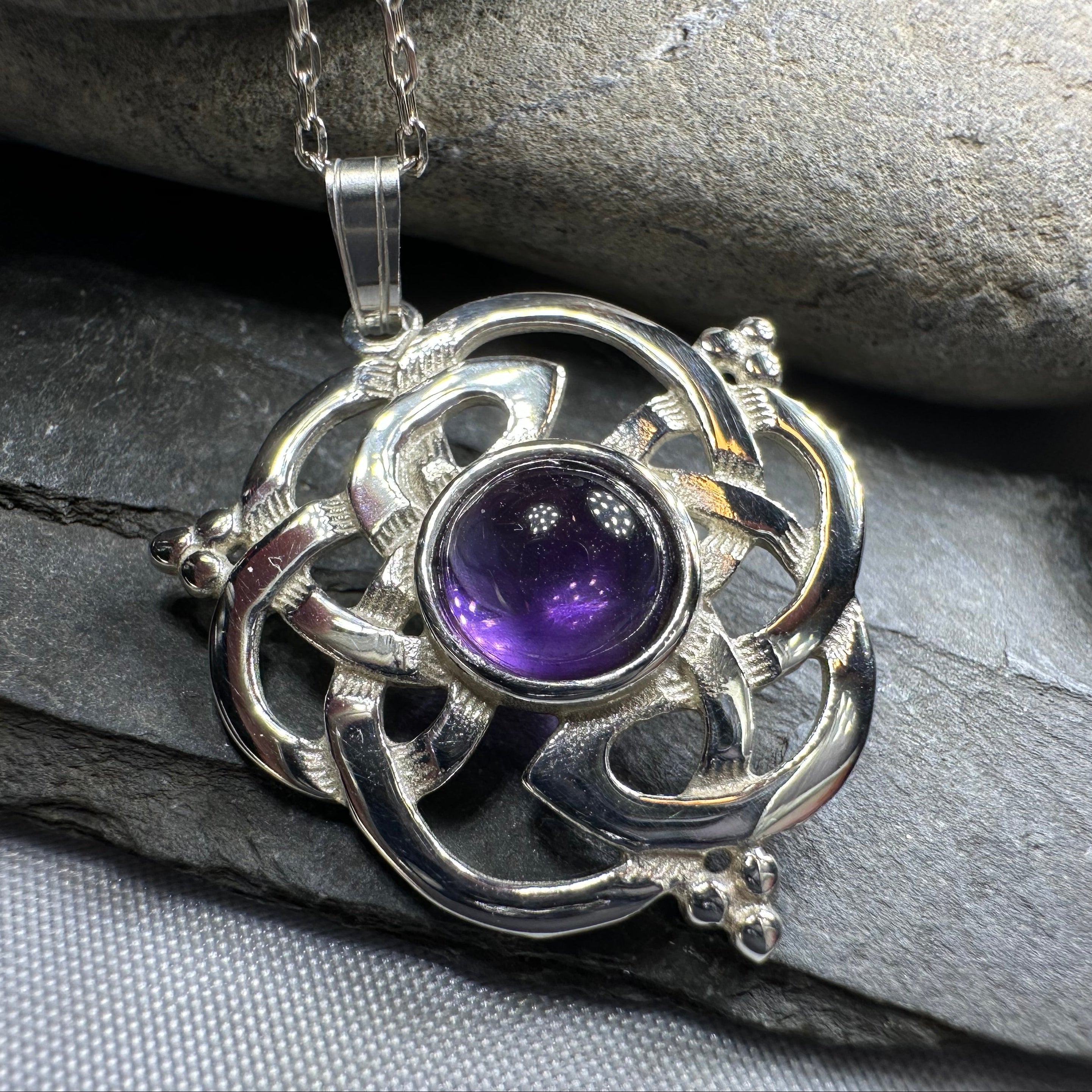 Kyrie Amethyst Celtic Knot Necklace