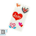 Love Hearts Valentine's Day 4x6 Glass Window made with LEGO part - B3 Customs - 