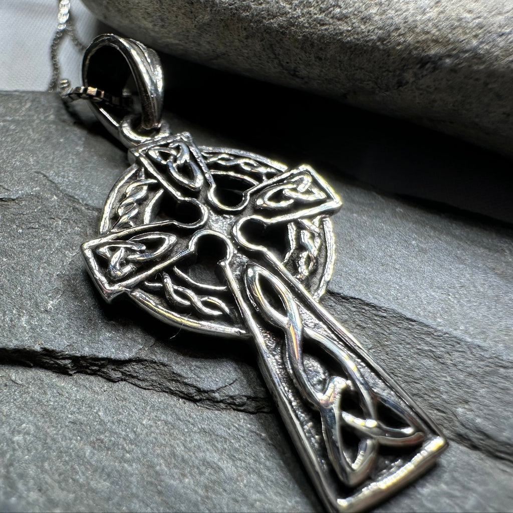 Saint Cuthbert Celtic Cross Necklace