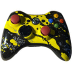 Xbox 360 Wireless Official-Controller - Xbox 360 - Modded Yellow-Black-Silver & Gold (Right Middle Finger Button on Back)