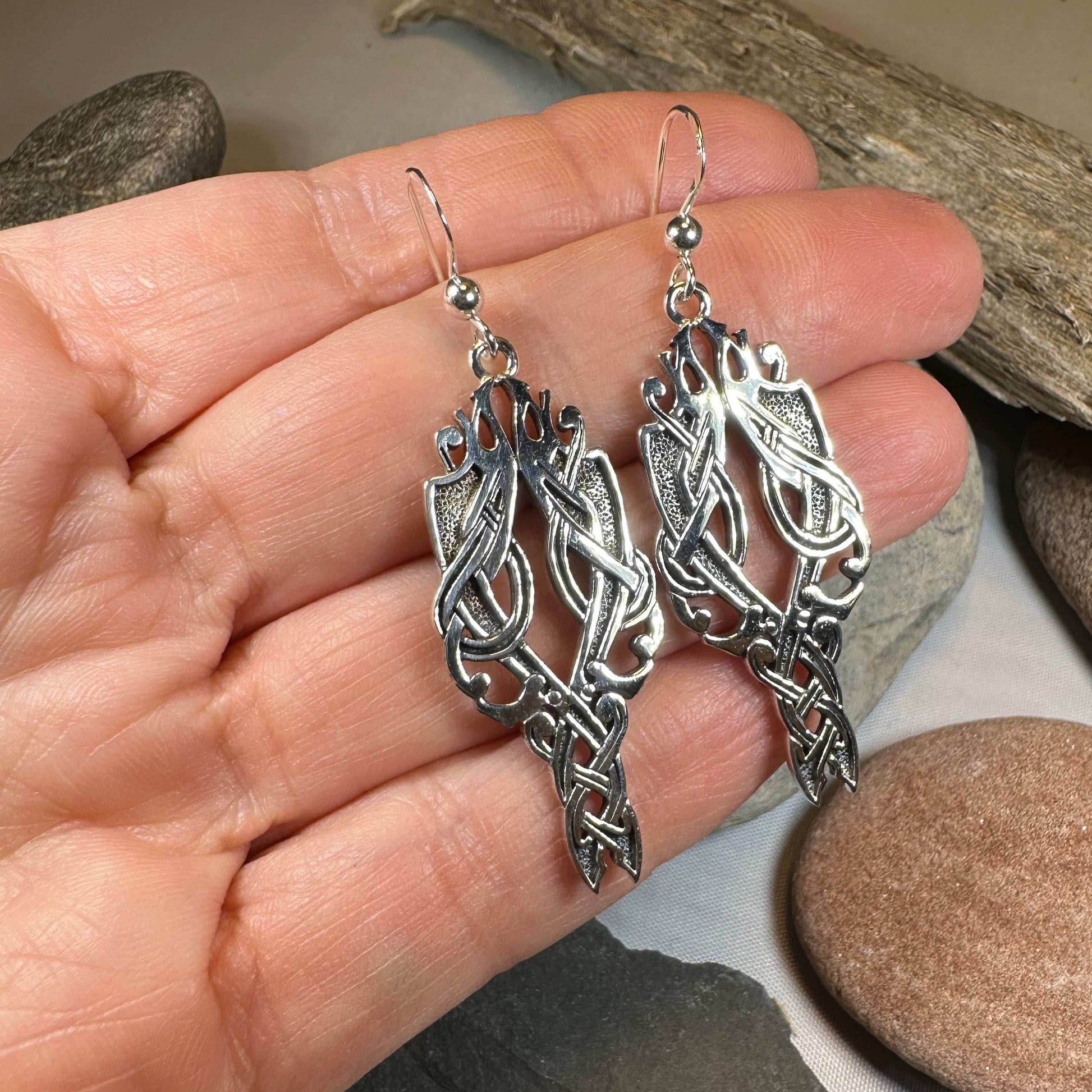 Unne Celtic Viking Earrings - 