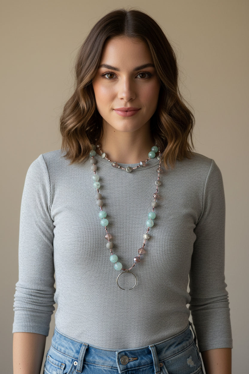 Starfire Moonflower Long Necklace