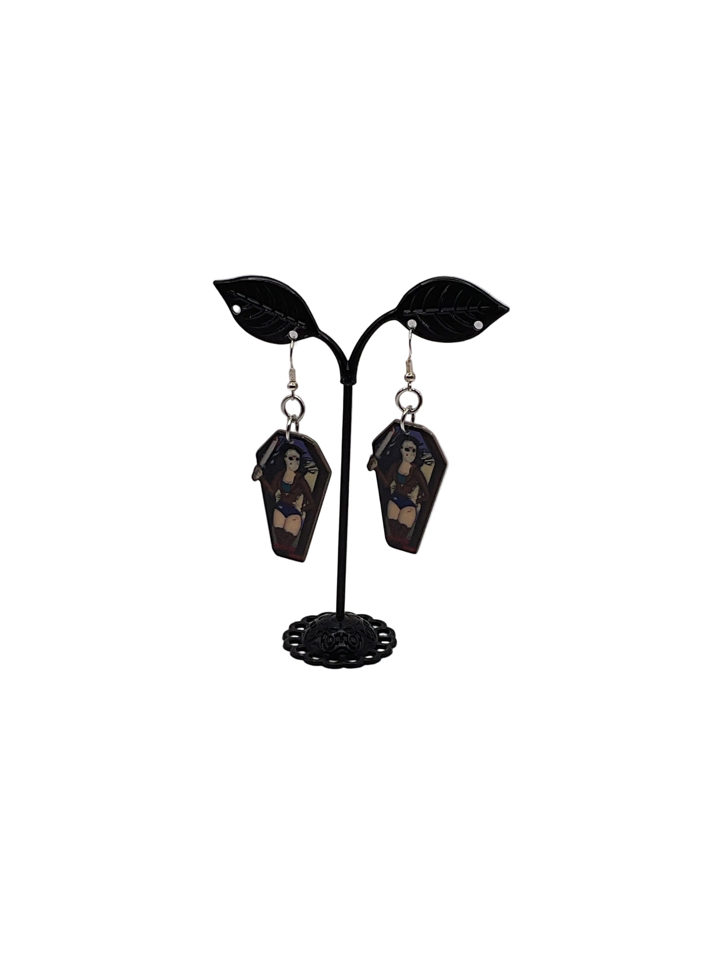 Horror Joker Coffin Earrings
