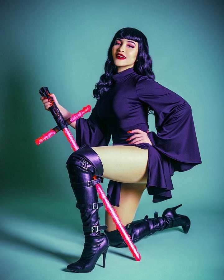 Space Rebel Princess Mini Dress in Black - S