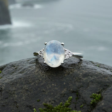 Winter Dawn Moonstone Ring
