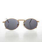 Metal Industrial Steampunk Vintage Sunglass - Eben - Gold / Gray Lens