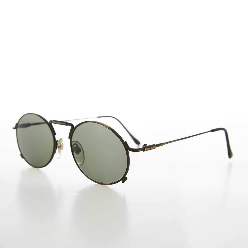 Metal Industrial Steampunk Vintage Sunglass - Eben - Gunmetal / Gray Lens
