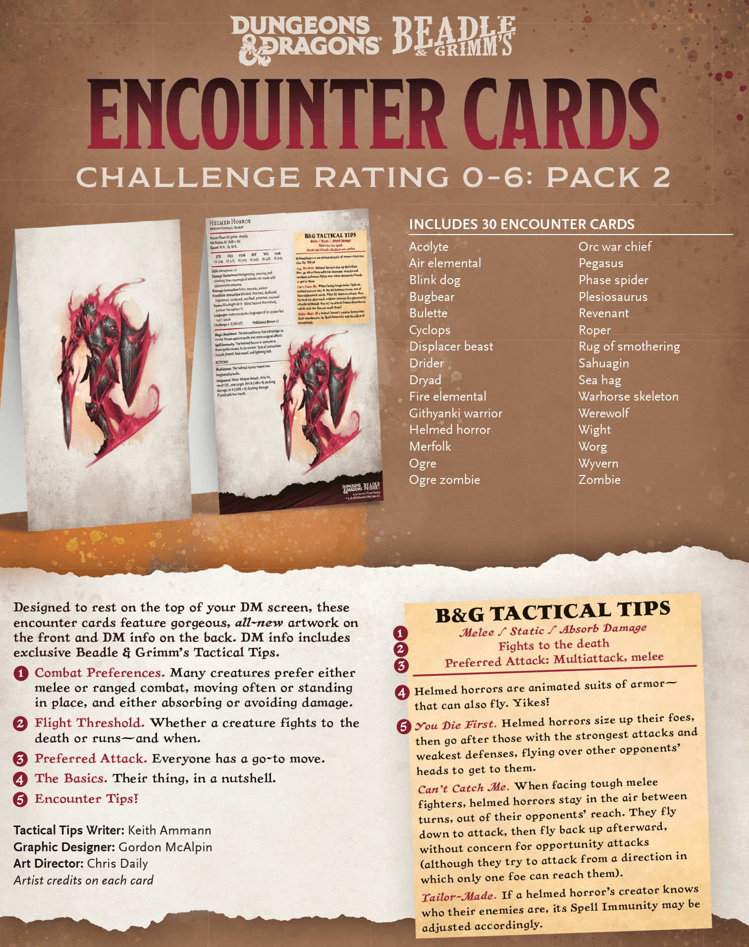 Encounter Cards (D&D) - Challenge Rating 0-6 PACK 2 - 
