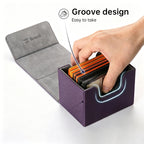 Magnetic Trading Card Storage Box - 100 Card Capacity (Sleeved), Waterproof & Stain Proof Collectoe