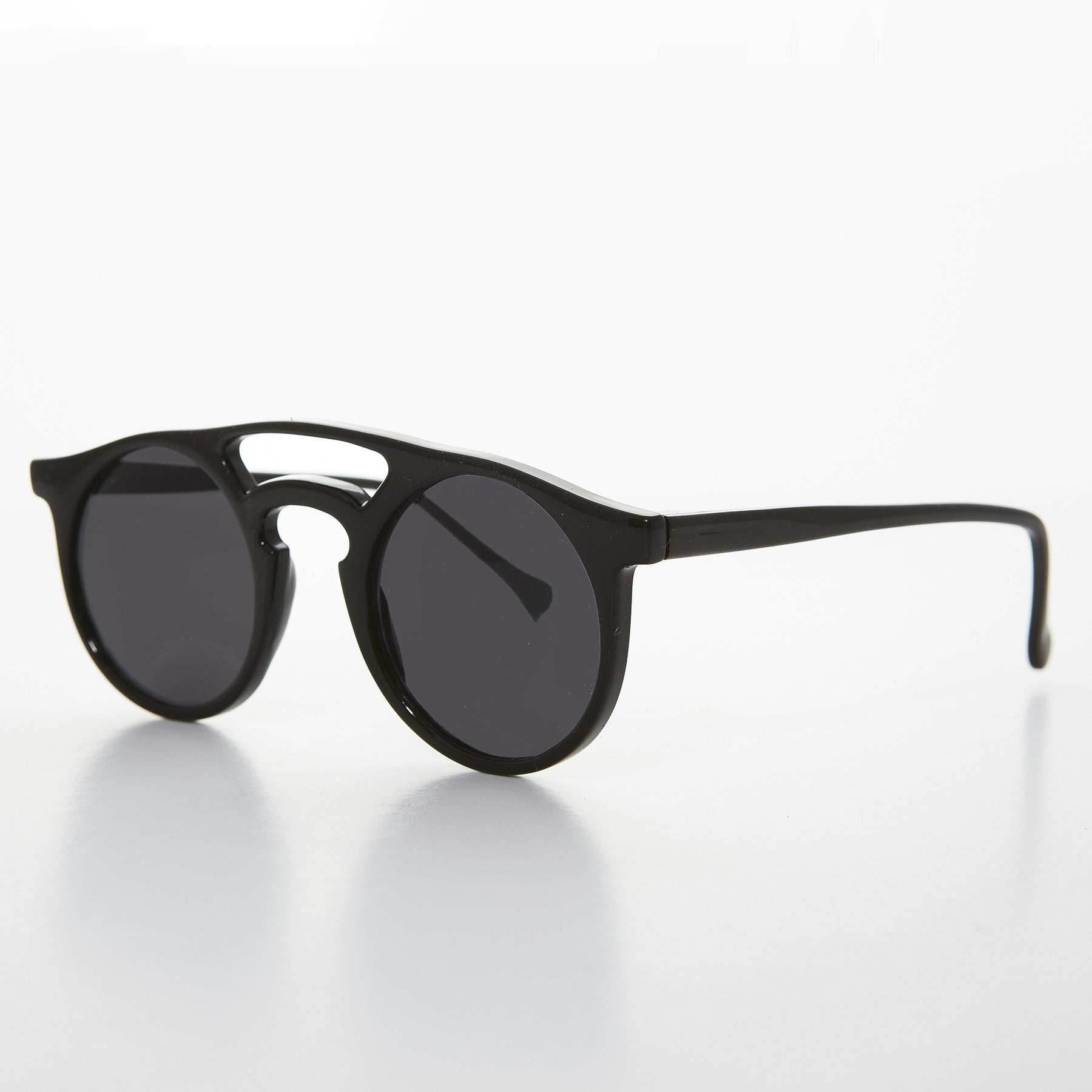 Round Victorian Steampunk Vintage Sunglass - Edgar - Tortoise