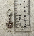 Witchy Pentacle Zipper Pull Bag Charm Keychain