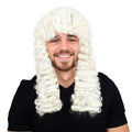 Judge Halloween Cosplay Costume Accessory White Deluxe Wig