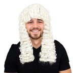 Judge Halloween Cosplay Costume Accessory White Deluxe Wig