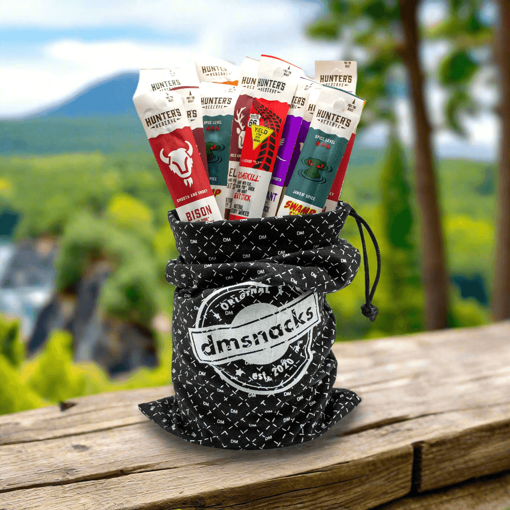 Exotic Meat Sticks Bag – 14 Wild Jerky Snacks | Gourmet Gift with Gamey Flavors - 