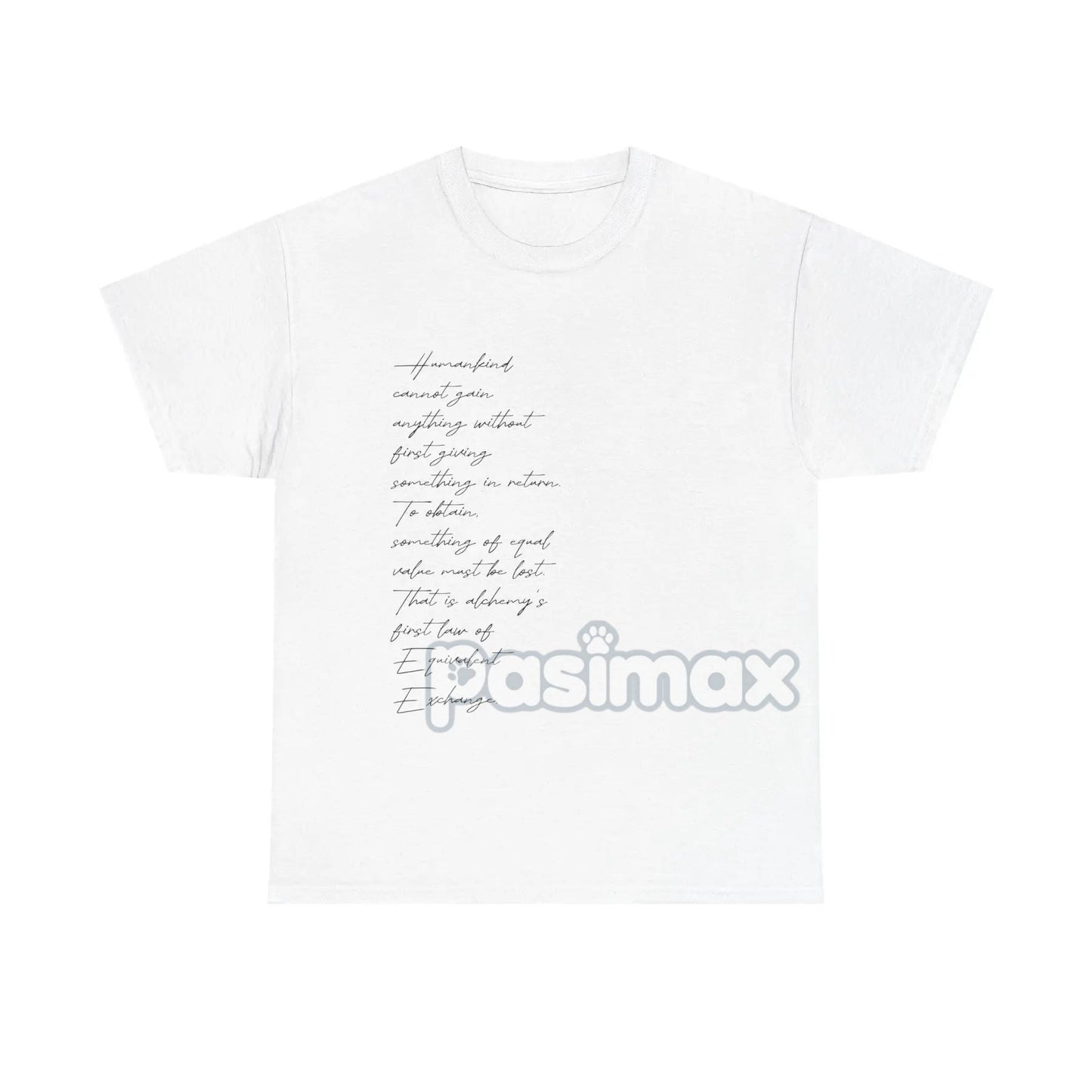 Edward Elric's "Equivalent Exchange" T-Shirt - Fullmetal Alchemist Brotherhood Apparel