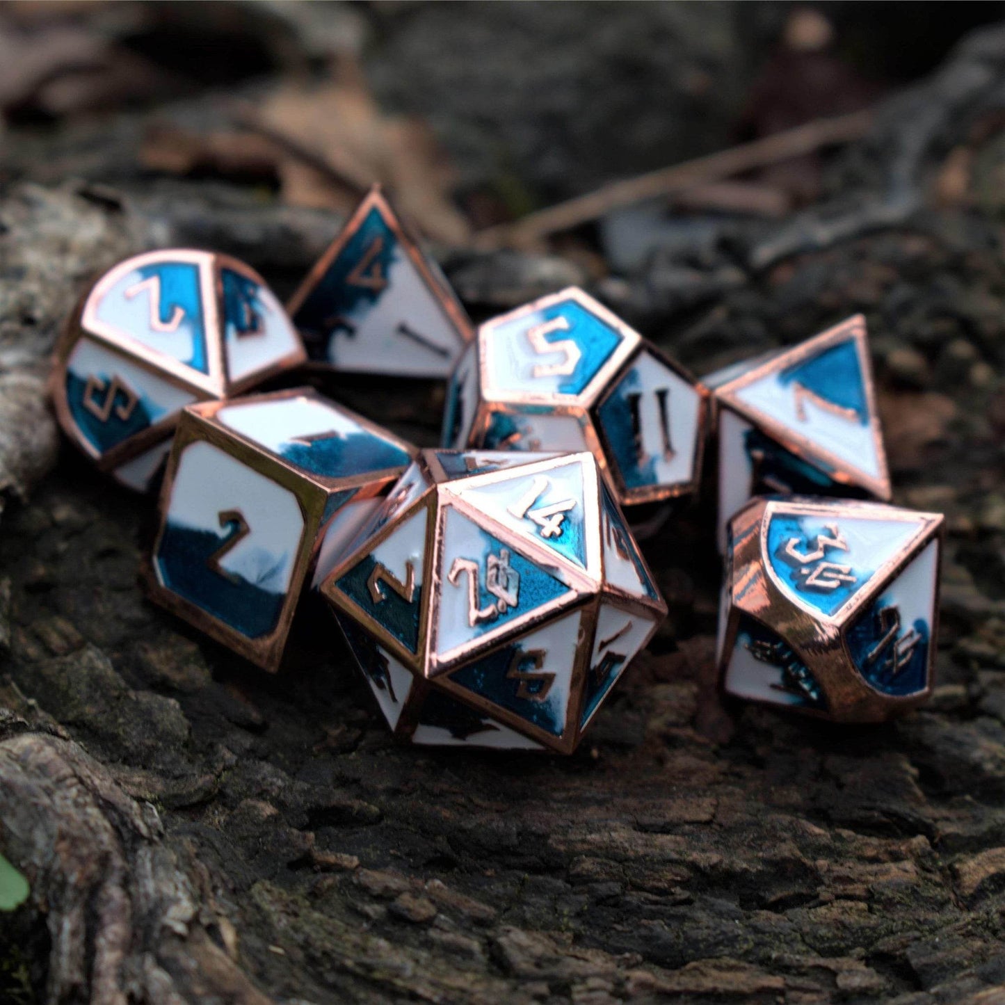 Elder Runes Cloudy Skies Metal Dice Set - 