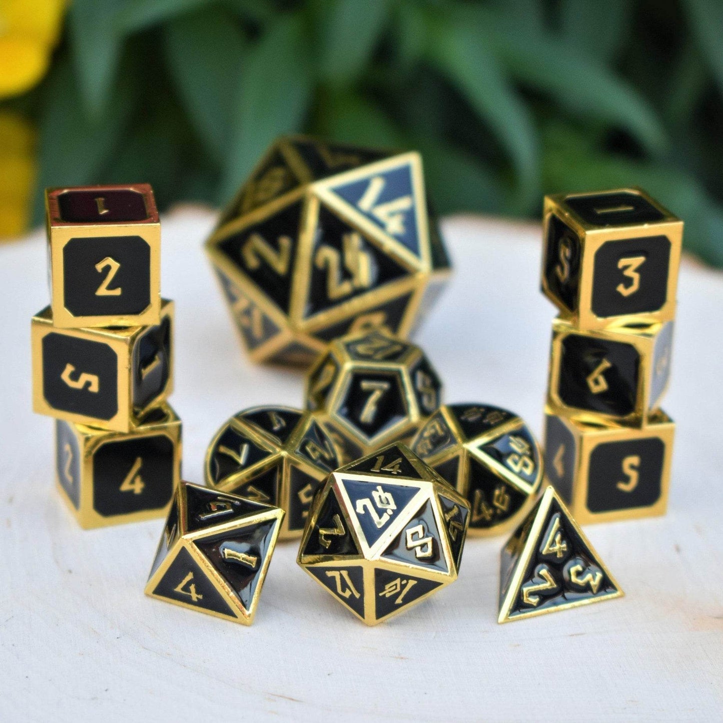 Elder Runes Gold And Shadow Metal Dice Set 'PRE-ORDER | SPRING EVENT DEAL' - 