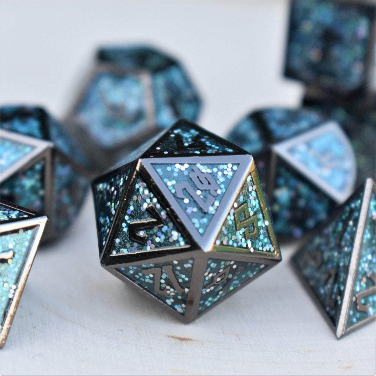 Elder Runes Midnight Dance Metal Dice Set - 