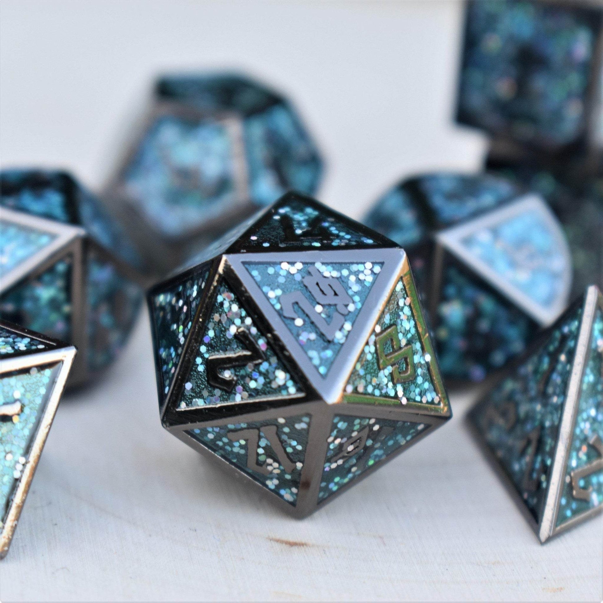 Elder Runes Midnight Dance Metal Dice Set - 