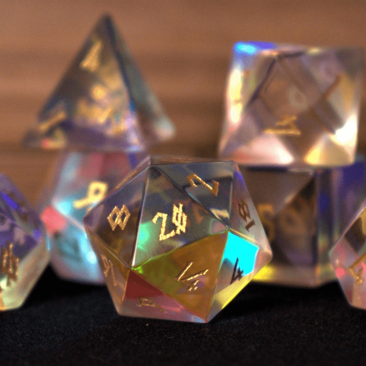 Elder Runes Prism Glass Dice Set 'PRE-ORDER | SPRING EVENT DEAL' - 
