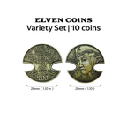 Adventure Coins – Elven Metal Coins Elf Set of 10