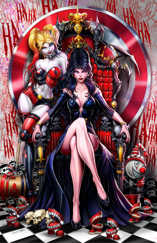 NYCC Harley Quinn X Elvira #1 Red Virgin