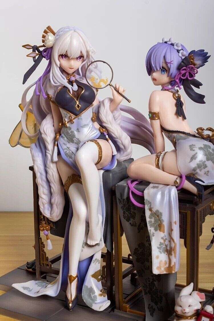 Emelia & Rem Figure, Re:Zero kara Hajimeru Isekai Seikatsu Figurine, Anime 9 in