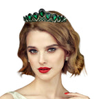Crystal Glass Teardrop Cluster Princess Tiara
