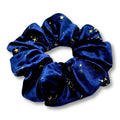 Celestial Star Navy Crushed Velvet Scrunchie - 