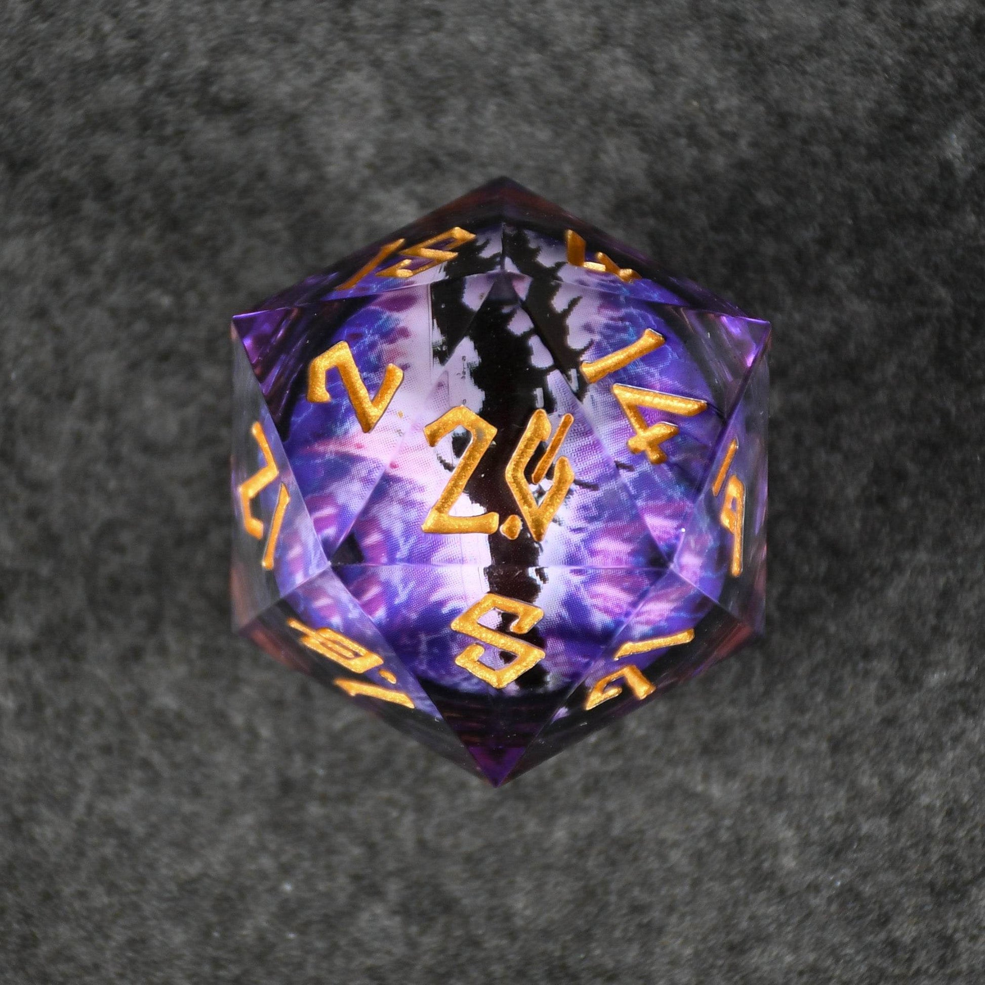 Enchanted Dragon (Black/Gold) Liquid Core 30mm D20 'PRE-ORDER | SPRING EVENT DEAL' - 