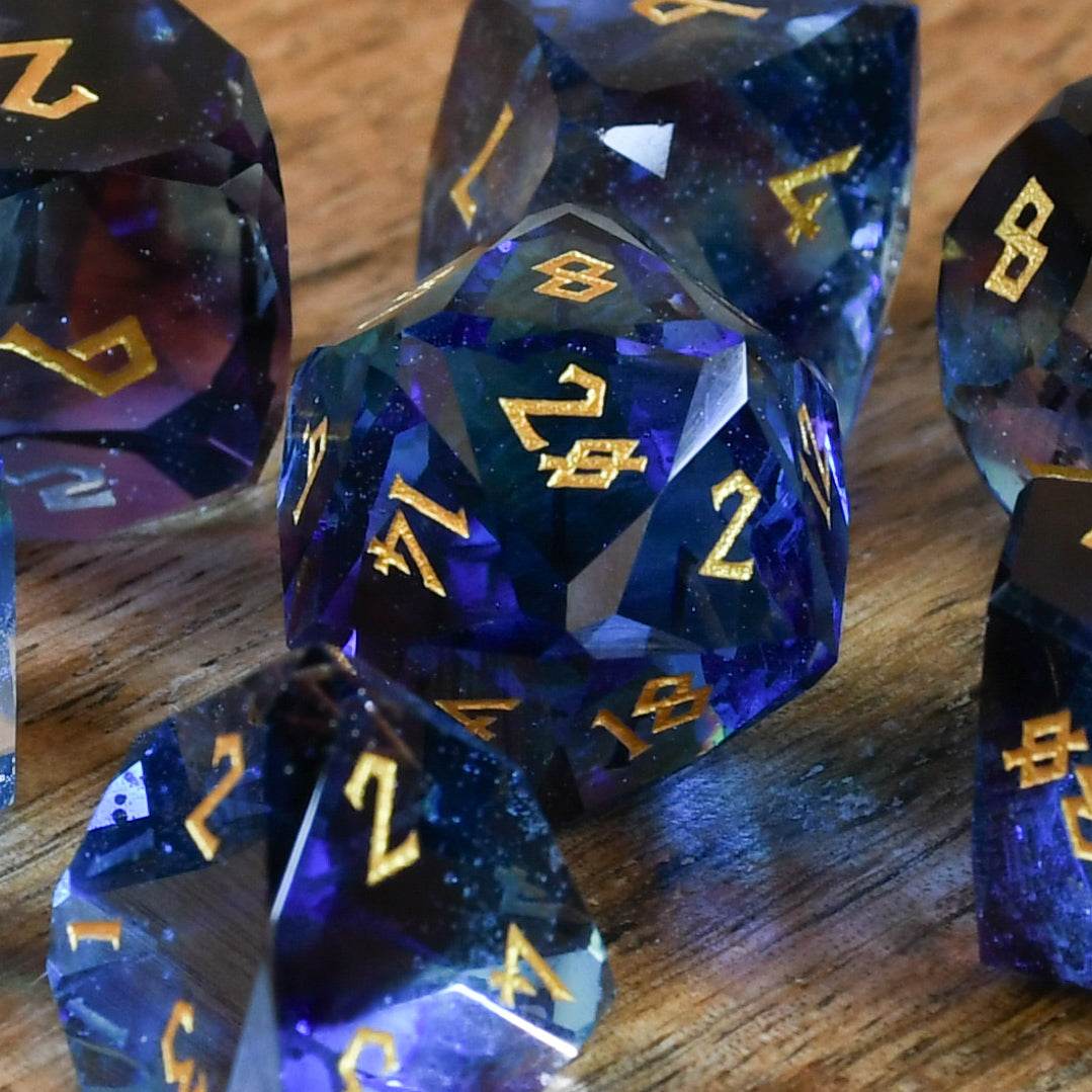 Enchanted Waters Multifaceted Glass Dice Set 'PRE-ORDER | SPRING EVENT DEAL' - 