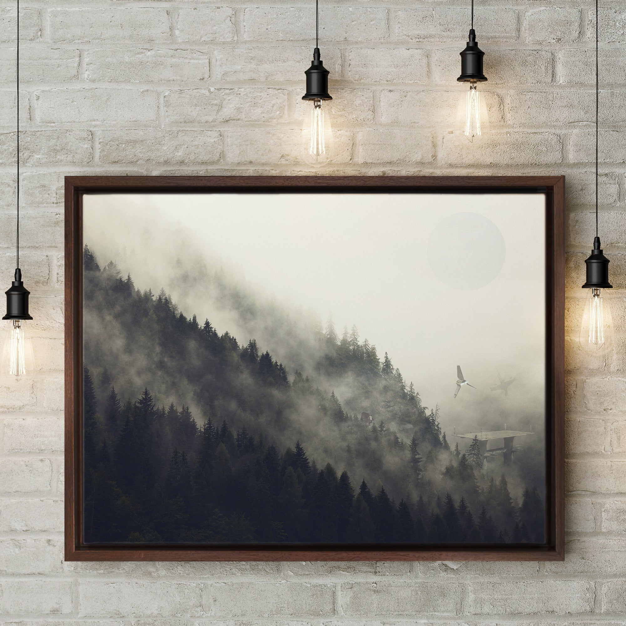 Endor Forest Moon Star Wars Framed Canvas Art