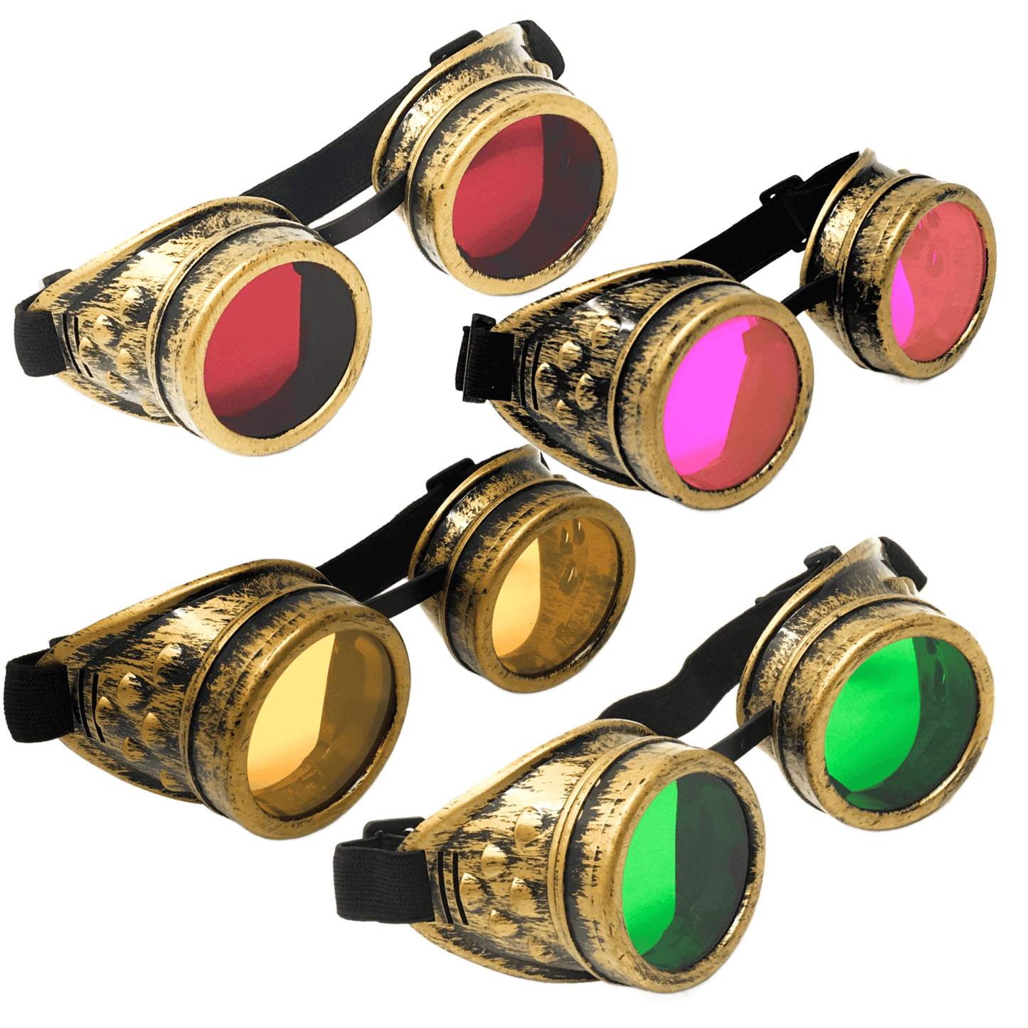 Dystopian apocalyptic goggles - pink