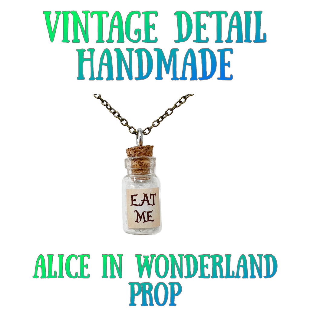 Alice in Wonderland eat me necklace