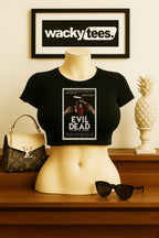 Evil Dead 1981 Can They Be Stopped Horror Poster Style Graphic Tee Shirt