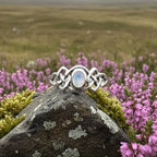 Celeste Celtic Knot Moonstone Ring