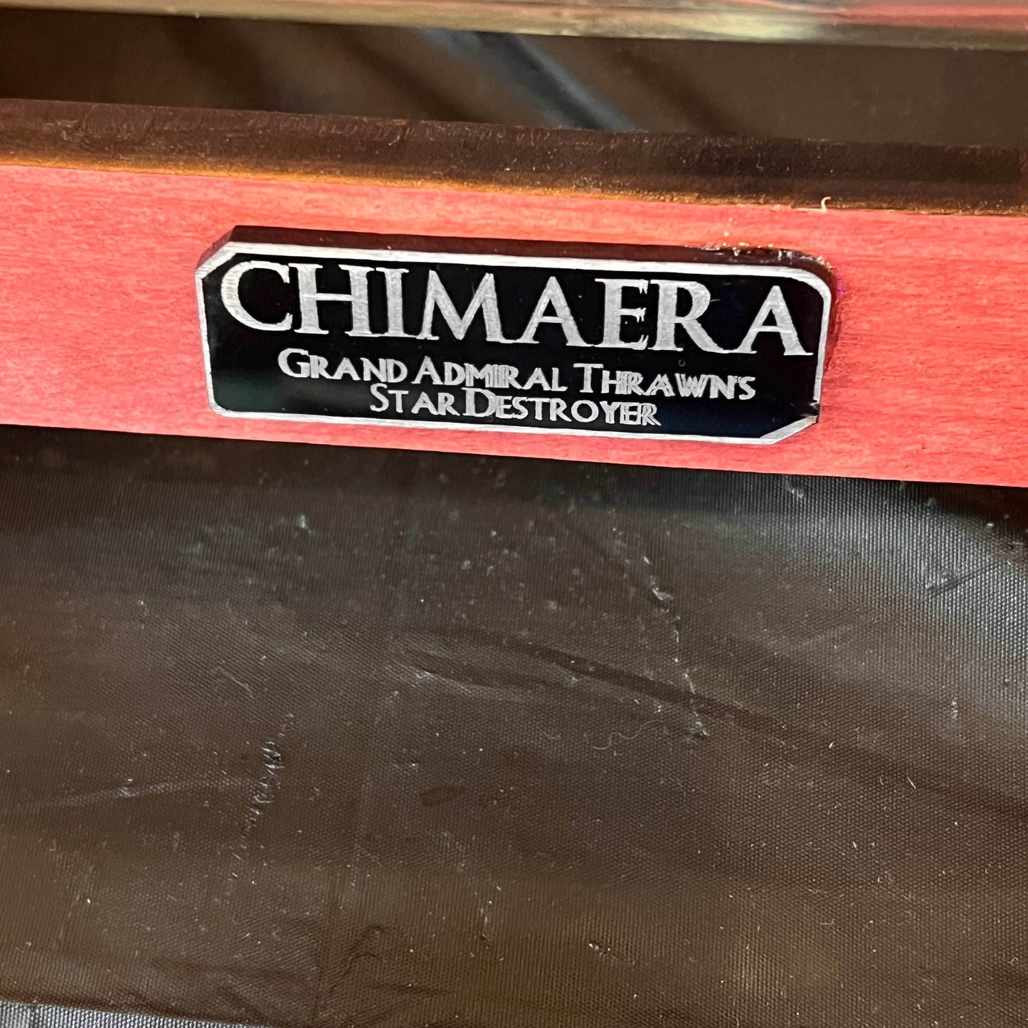 Star Wars Star Destroyer Chimaera in a Wine Bottle - With Stand