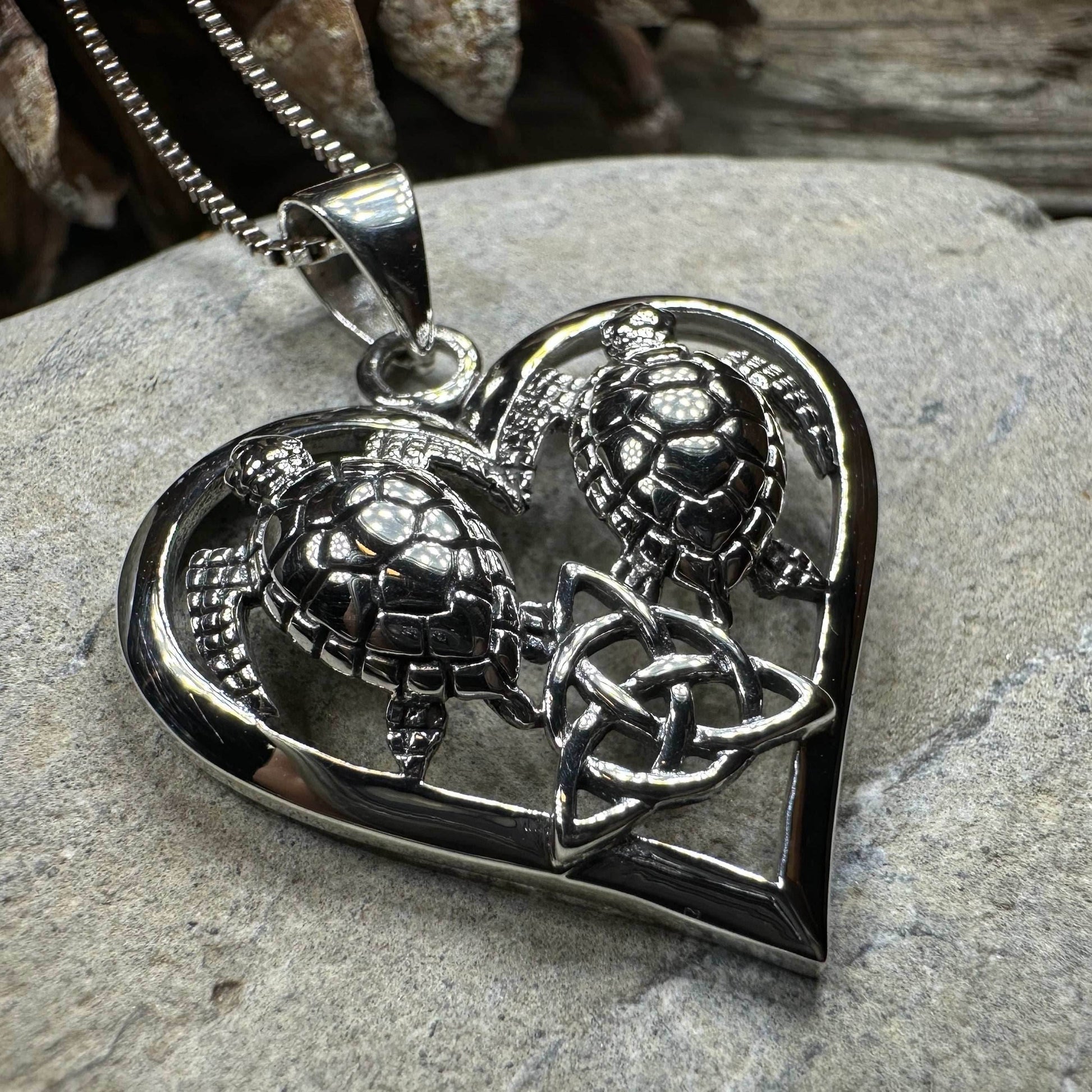 Celtic Turtle Lovers Necklace - 18