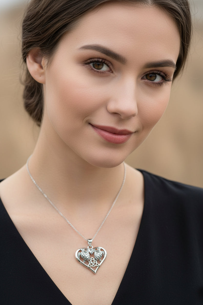 Celtic Turtle Lovers Necklace