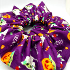 Purple Baby Yoda Halloween Scrunchie - 
