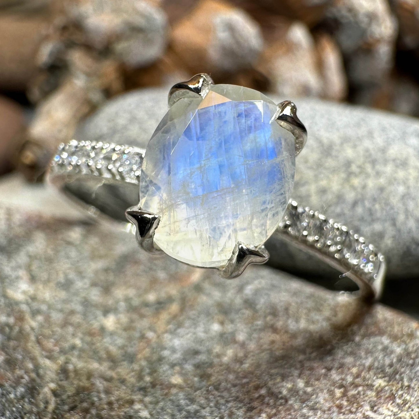 Emiliana Moonstone Promise Ring - 5