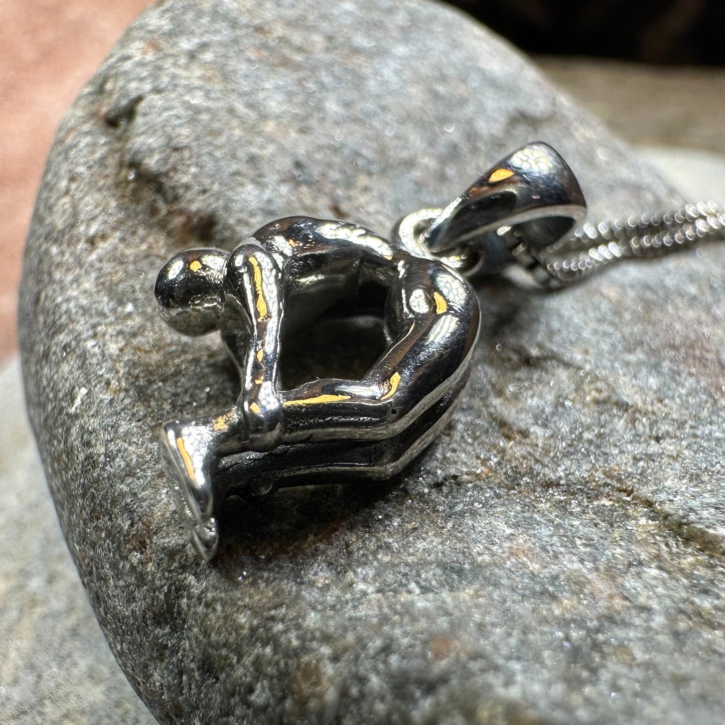 Yoga Pose Om Necklace