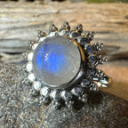 Sunyana Moonstone Sun Ring