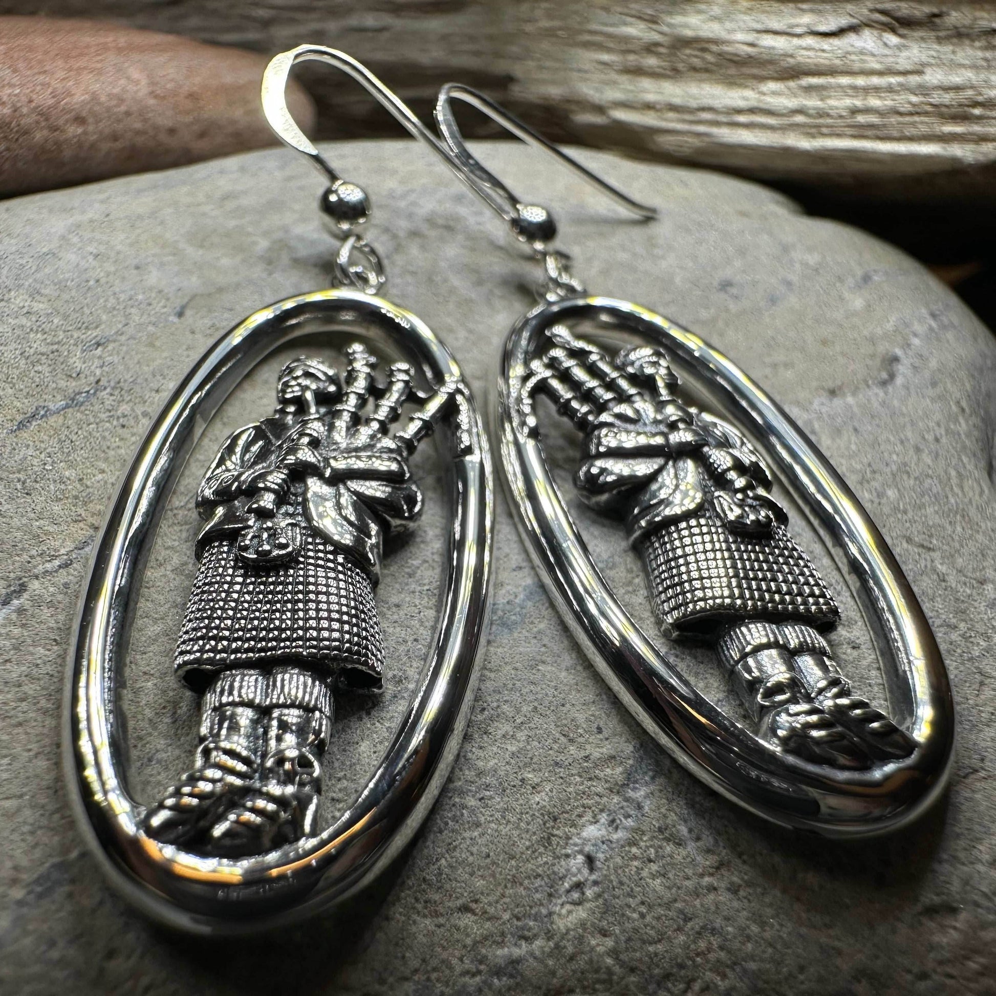 Tartan Bagpiper Earrings - 