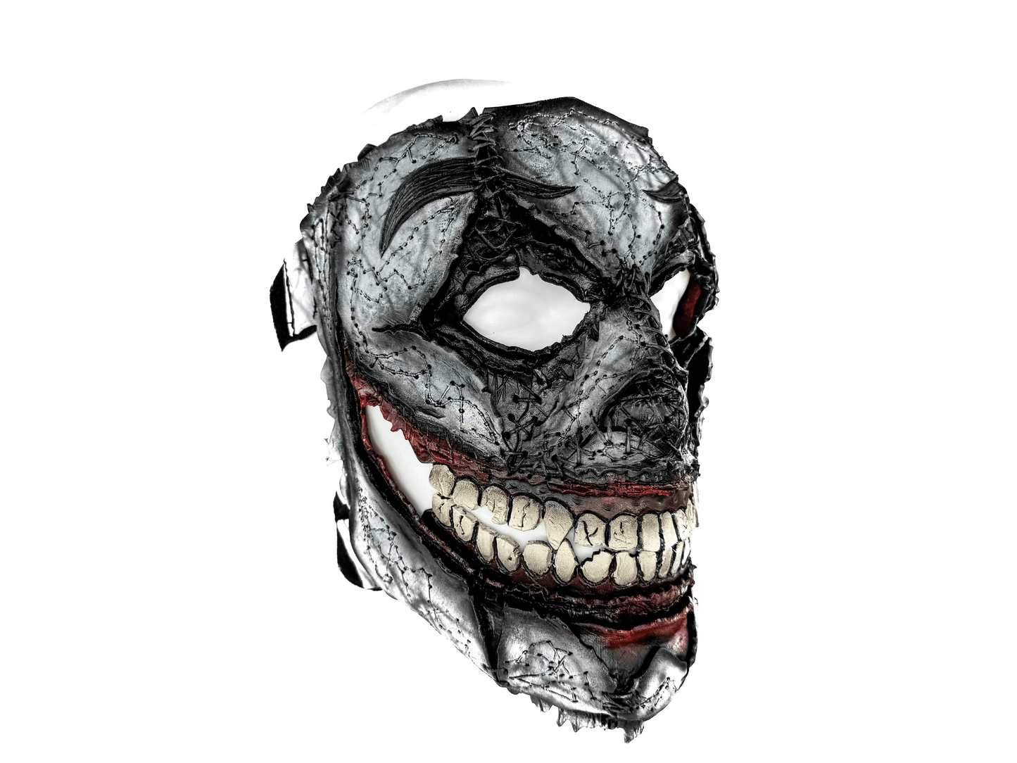 Genuine Leather Mask - GigaMyme Clown - Handmade Mime Full Face Cover for Halloween, Performance or Cosplay Costume - 