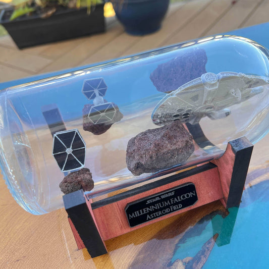 Star Wars Millennium Falcon Asteroid Chase in a Bottle - 